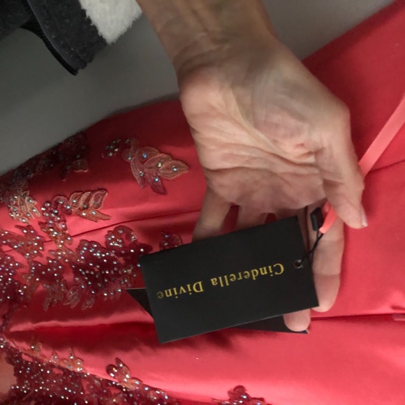 Cinderella Divine Coral Prom/formal Gown NWT size4 - Picture 2 of 4